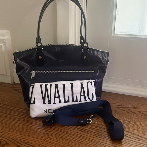 MZ Wallace Chelsea Tote small in Navy Gloss. - Picture 6 of 14